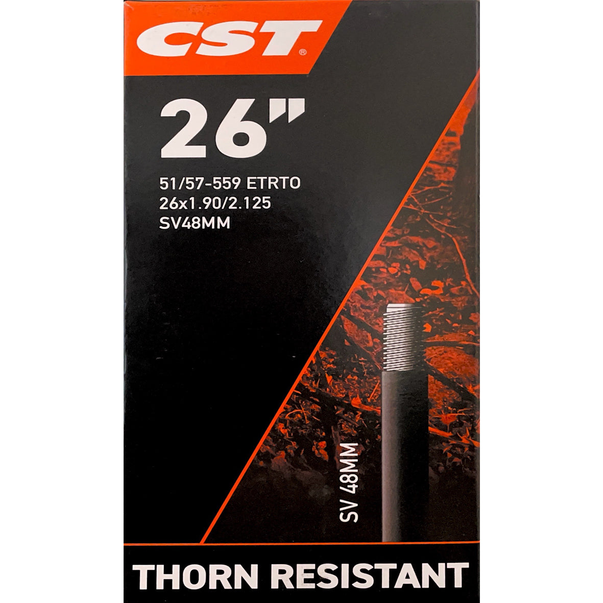 CST thorn-resistant tube 26 x 1.90/2.125 SV48 - original carton
