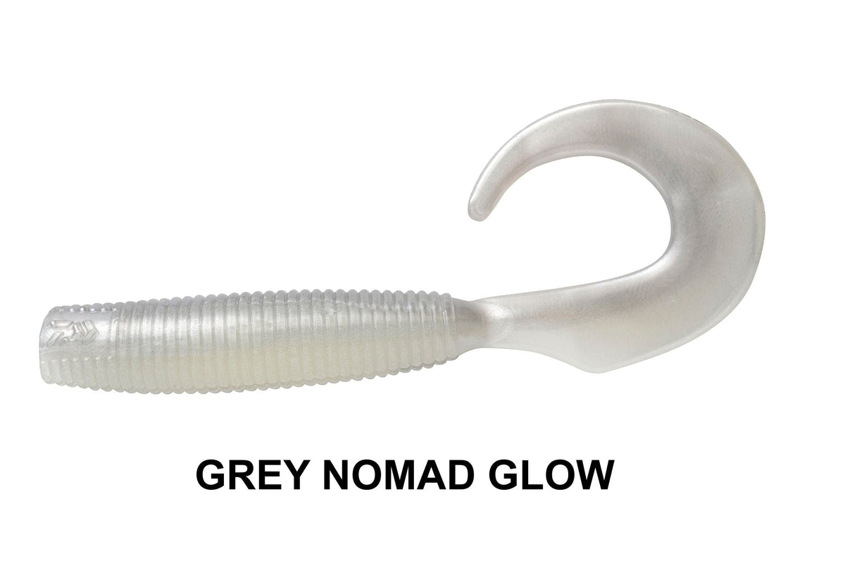 Daiwa Bait Junkie 4in Grub Grey Nomad Glow