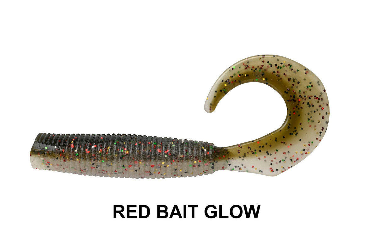 Daiwa Bait Junkie 4in Grub Red Bait Glow