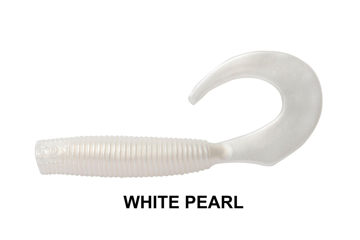 Daiwa Bait Junkie 4in Grub White Pearl