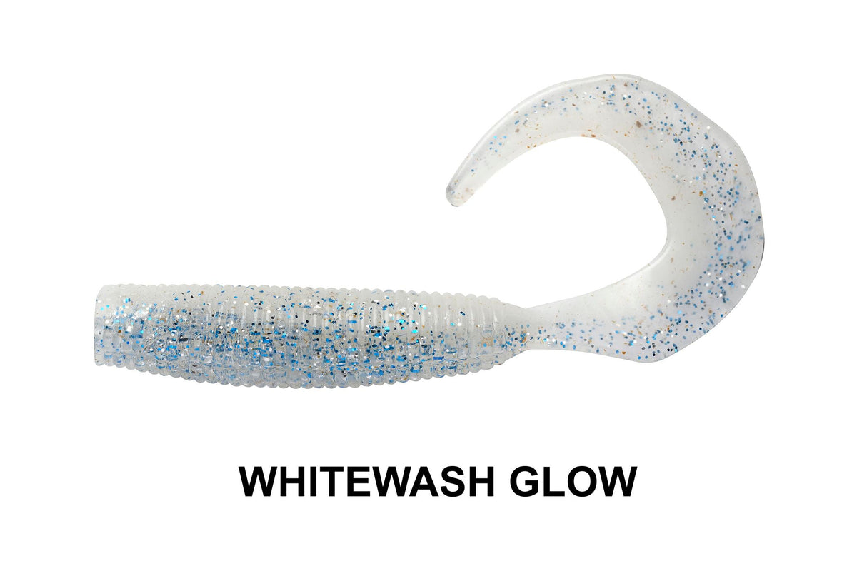 Daiwa Bait Junkie 4in Grub White Wash Glow