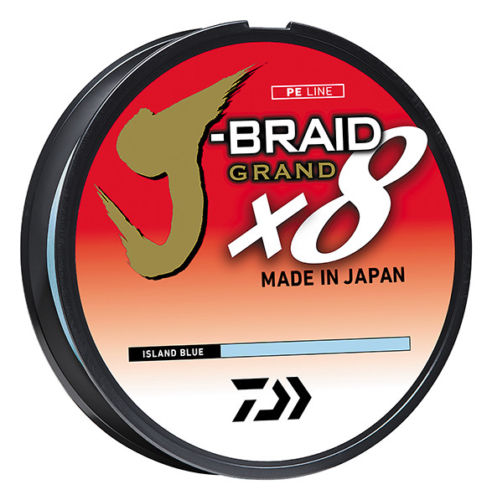 Daiwa J-Braid Grand x8 Island Blue spool; select strength and length