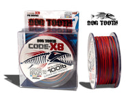 Dog Tooth Code X8 Jigging & Casting Braid, 100 lb, 300 m, Multicolour