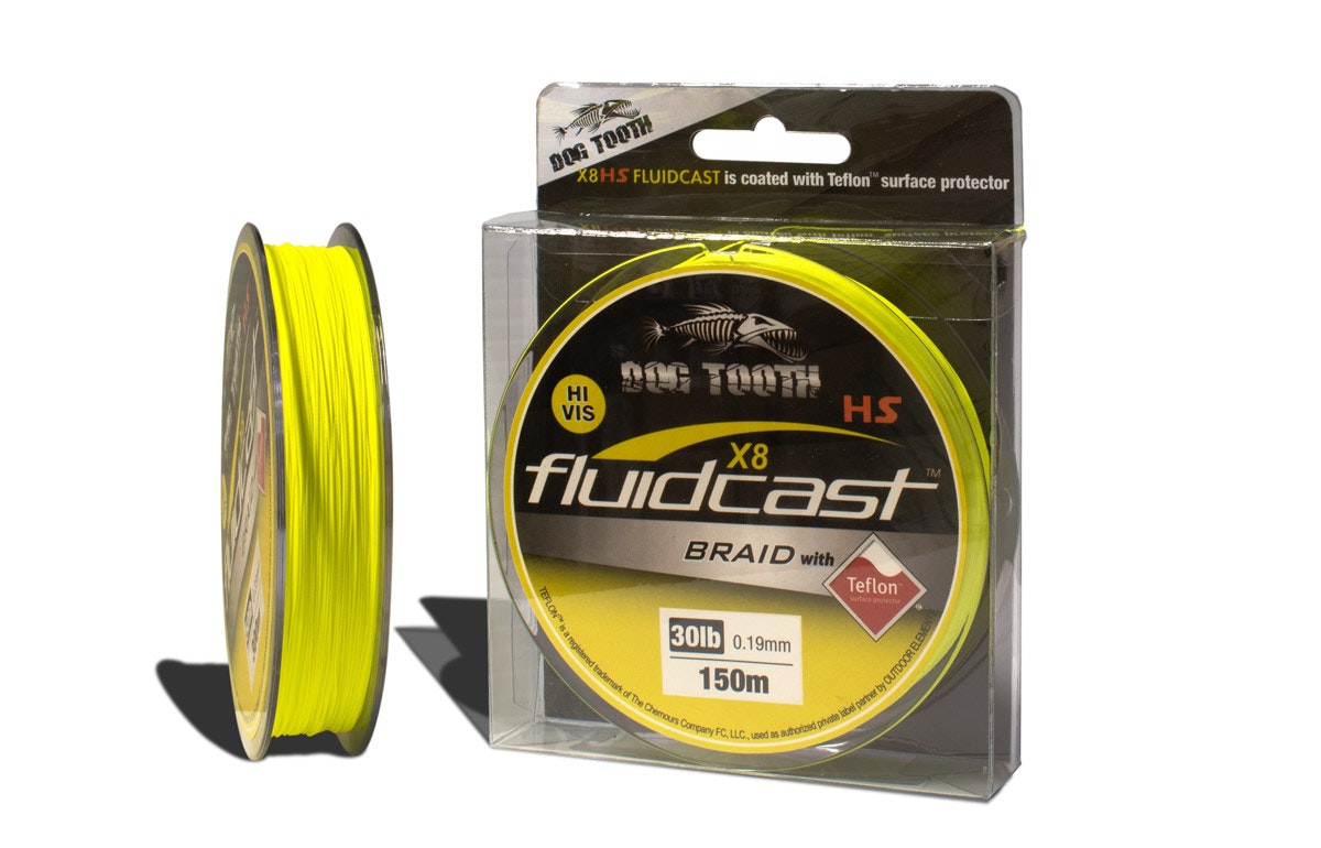 Dog Tooth Fluidcast X8 Yellow, 30 lb, 150 m