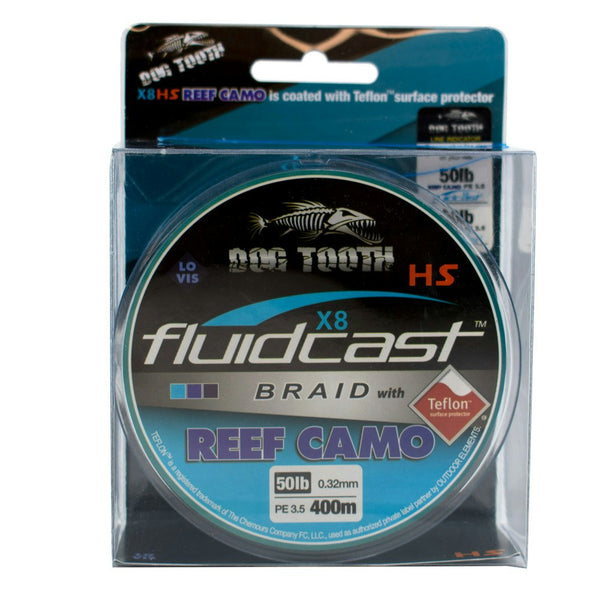 Dog Tooth Fluidcast X8 Reef Camo, 50lb 0.32mm PE3.5 400m