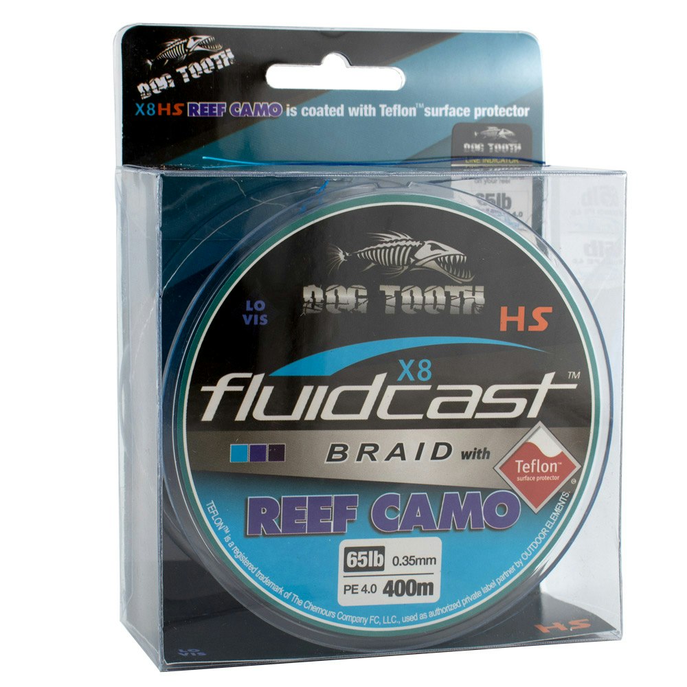 Dog Tooth Fluidcast X8 Reef Camo, 65lb 0.35mm PE4.0 400m