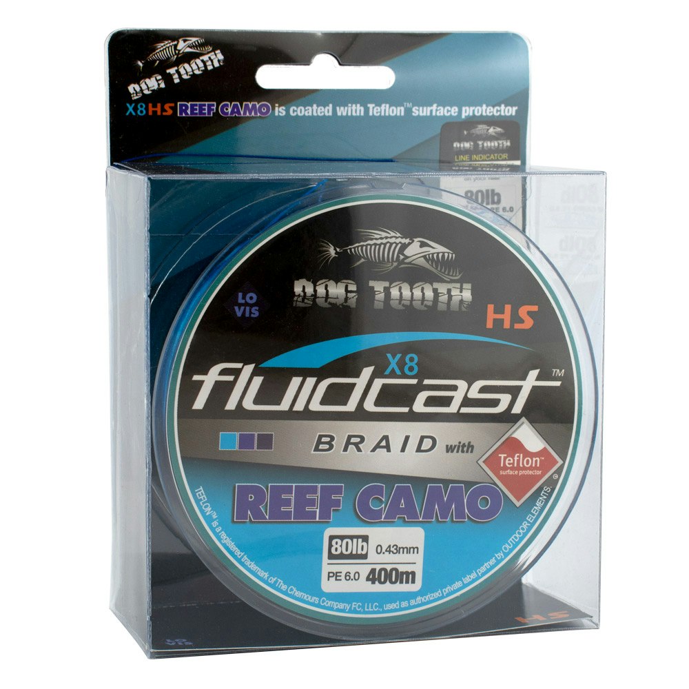 Dog Tooth Fluidcast X8 Reef Camo, 80lb 0.43mm PE6.0 400m