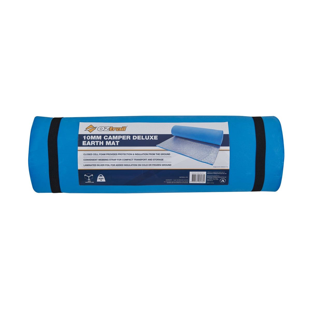 OZtrail Earth Mat Camper Deluxe Silver 10mm Mattress
