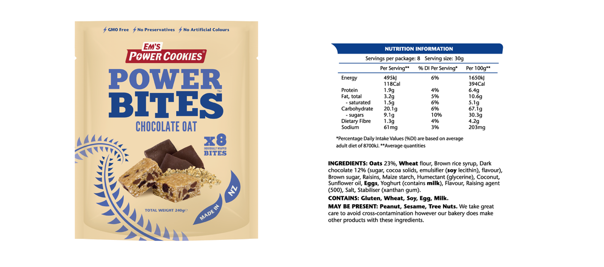 Em's Power Bites Chocolate Oat