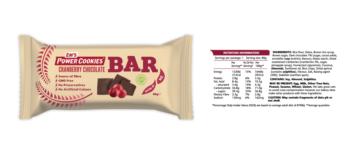 Em's Cranberry Chocolate Bar