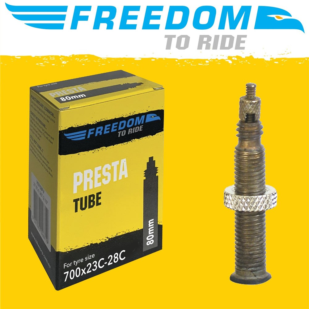 Freedom 700 x 23–28C inner tube with 80mm Presta valve