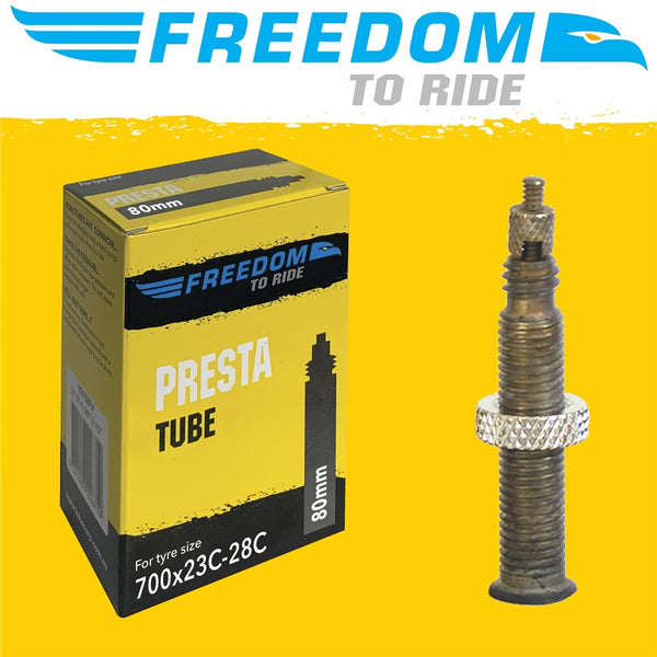Freedom 700 x 23–28C inner tube with 80mm Presta valve