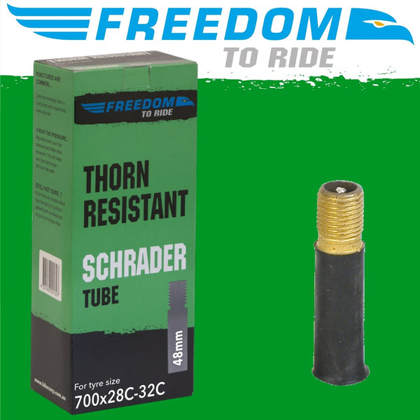 Freedom thorn-resistant 700 x 28–32C inner tube with 48mm Schrader valve