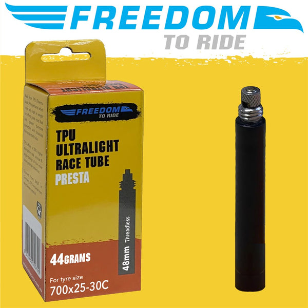 Freedom TPU Ultralight 44 g tube, 700 x 25–30c, 48 mm Presta valve