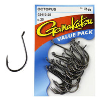 Gamakatsu Octopus Black hooks, size 3/0, 25-pack, OCB3025