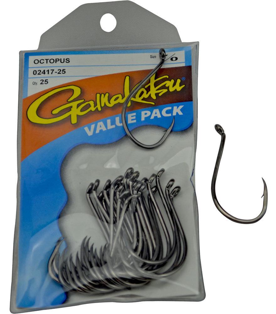 Gamakatsu Octopus Black hooks, size 7/0, 25-pack, OCB7025