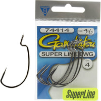 Gamakatsu Worm Superline EWG Heavy Wire hooks, size 4/0, four-pack, WXH40
