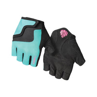 Giro Bravo Jr short-finger cycling gloves in Screaming Teal and Neon Pink
