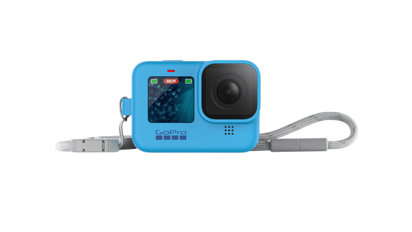GoPro Sleeve + Lanyard – Blue; camera sold separately