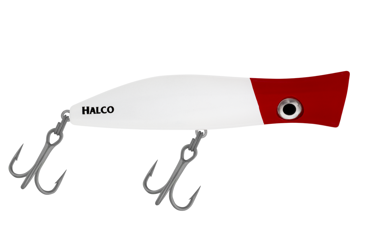 Halco Roosta Popper — 135mm / H53 White Redhead