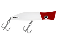 Halco Roosta Popper — 135mm / H53 White Redhead