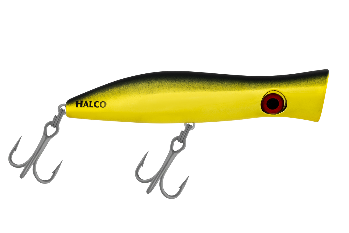 Halco Roosta Popper — 135mm / H51 Chrome Gold Black Back