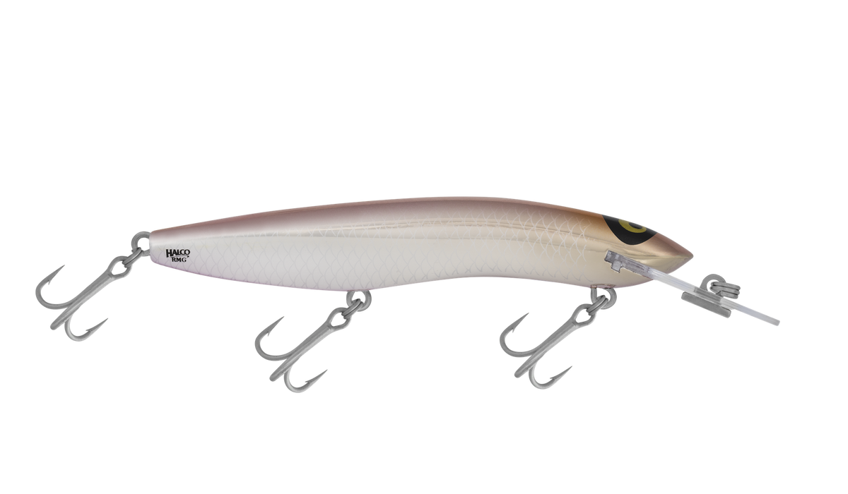 Halco Scorpion 125 mm in H74 Precious Metal. Colour illustration; diving bib may vary with selected depth.