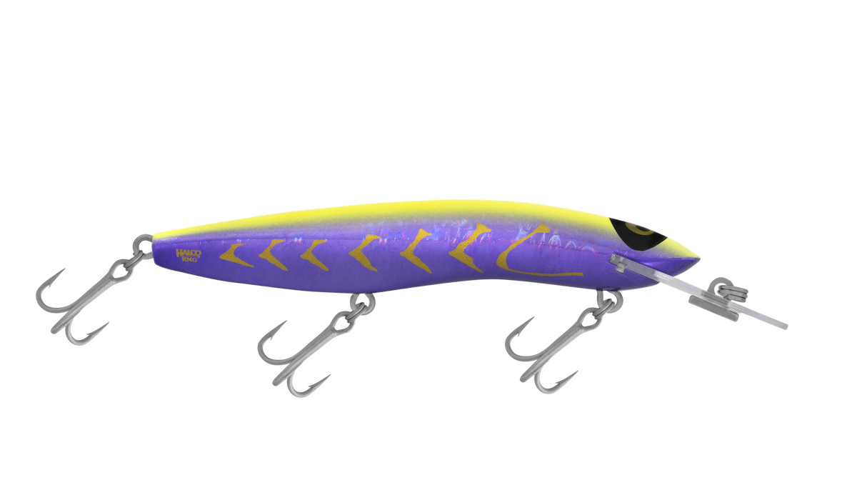 Halco Scorpion 125 mm in R29 Violent Crumble. Colour illustration; diving bib may vary with selected depth.