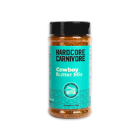 Hardcore Carnivore Cowboy Butter Mix 255g shaker, manufacturer front-label photo.