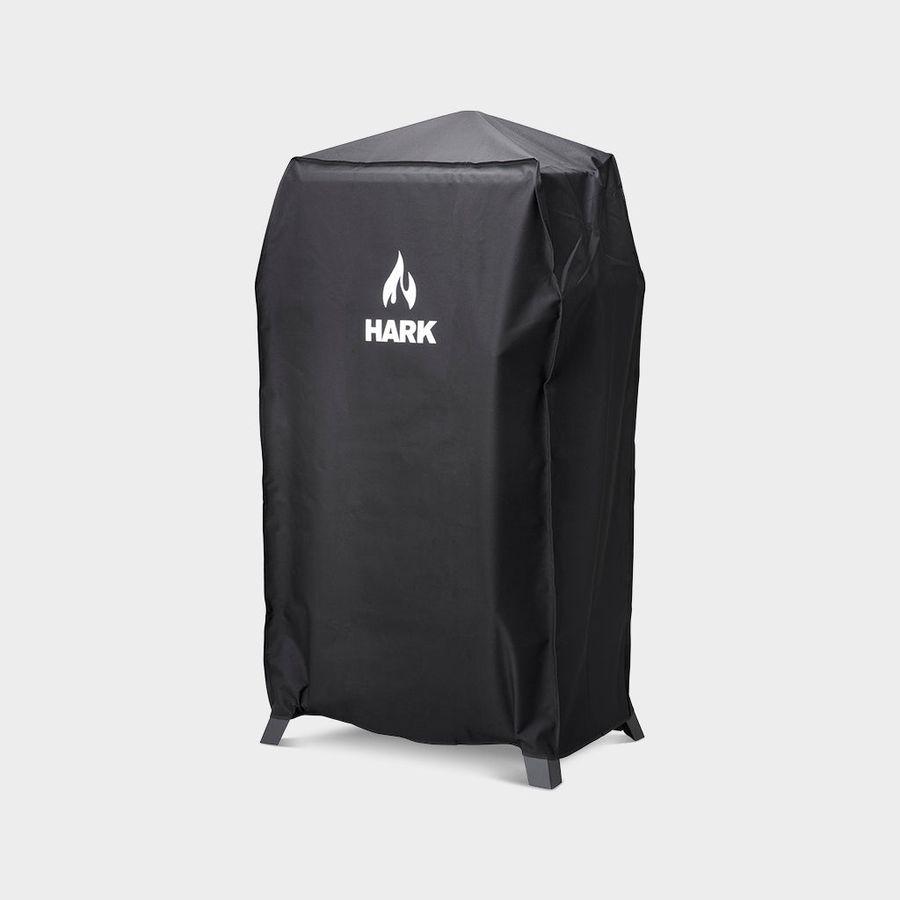 Hark HK0405 black cover fitted over a Big Boss gas smoker