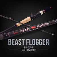 Jabbers Beast Flogger BFC725H baitcasting five-piece travel rod
