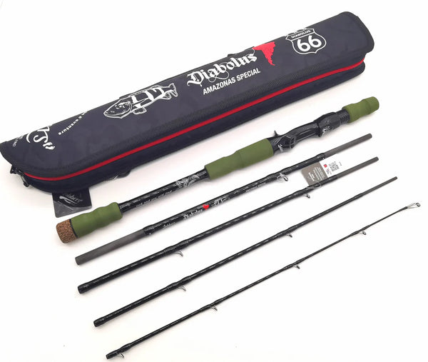 Jabbers Diabolus DJC665MH Baitcaster travel rod and case