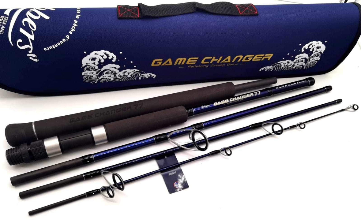 Jabbers Game Changer 775 spinning travel rod and case
