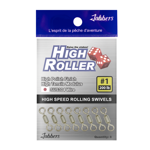 Jabbers High Roller swivel size 1, 200lb, pack of 8