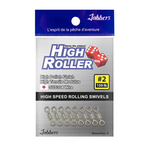 Jabbers High Roller swivel size 2, 150lb, pack of 8
