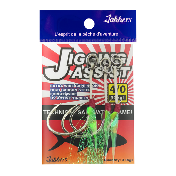 Jabbers Jigging Assist hooks 4/0, pack of 3