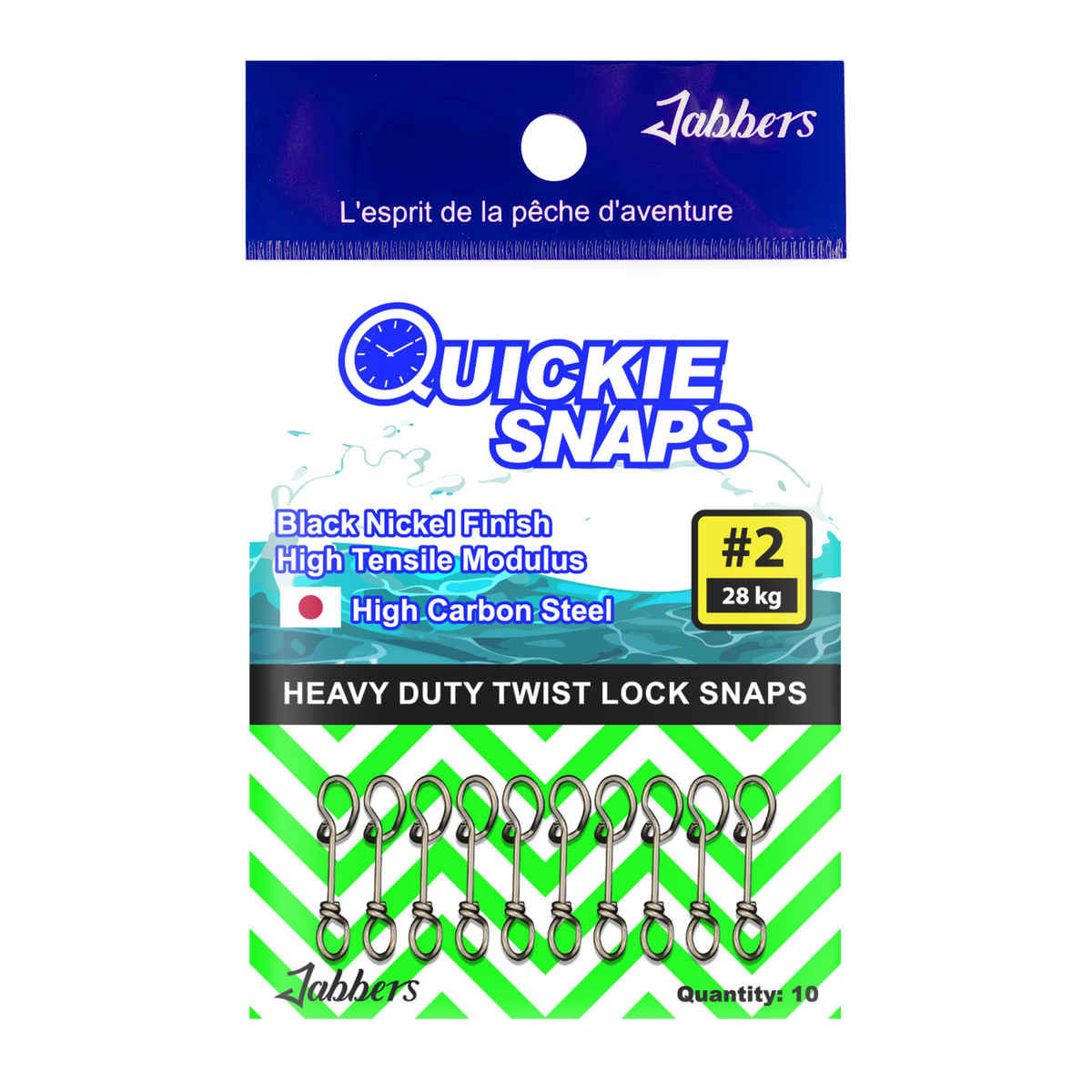 Jabbers Quickie Snaps size 2, 28kg, pack of 10