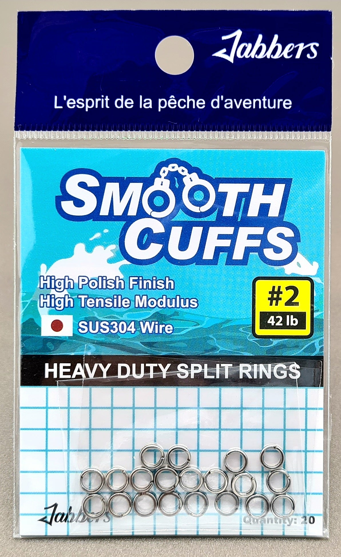 Jabbers Smooth Cuffs Split Rings – size 2