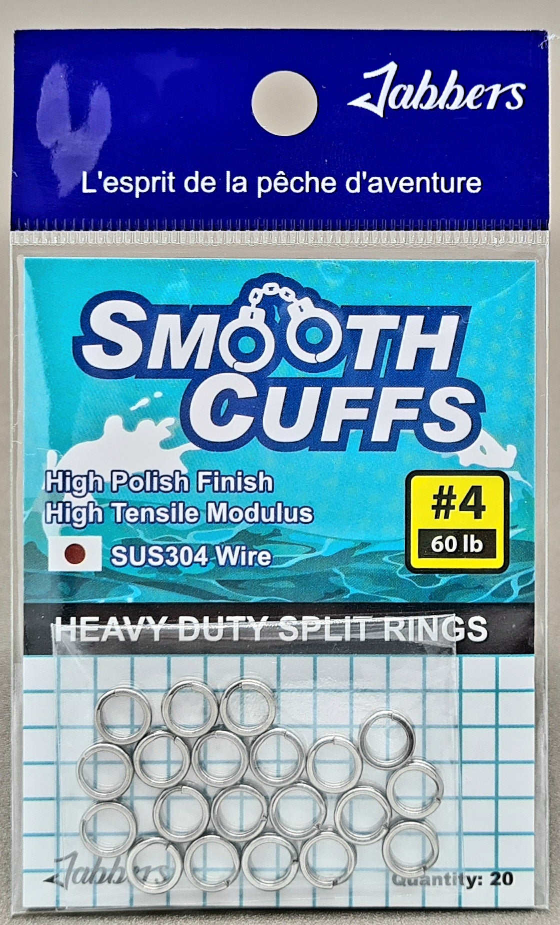 Jabbers Smooth Cuffs Split Rings – size 4