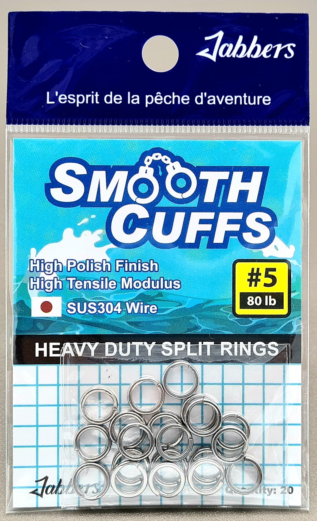 Jabbers Smooth Cuffs Split Rings – size 5