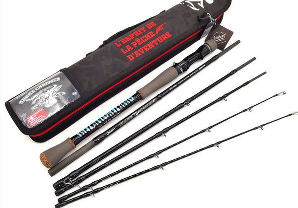 Jabbers Snake Charmer Double Tap SCC725H Baitcaster travel rod and case