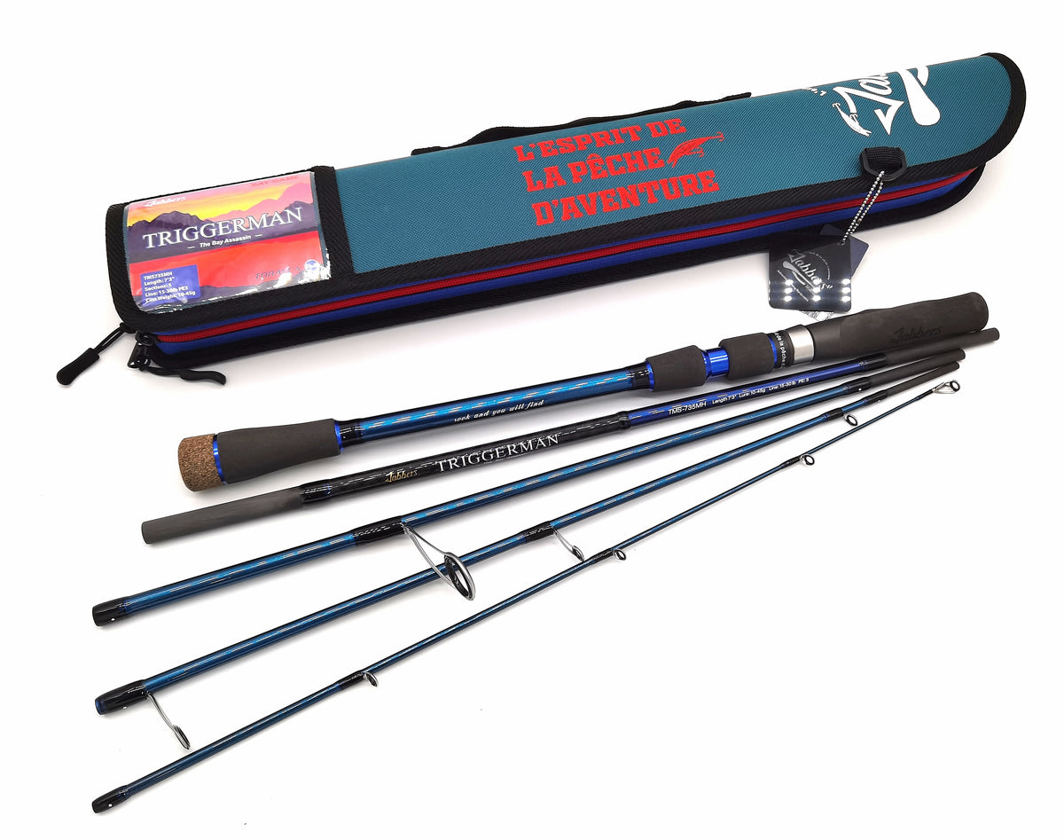 Jabbers Triggerman TMS735MH five-piece spinning travel rod with case