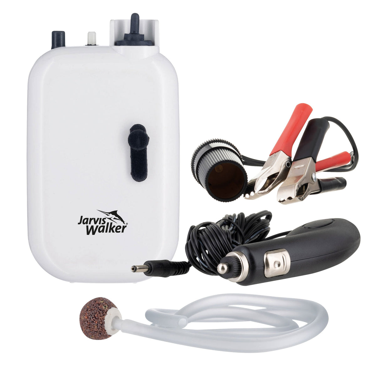 Jarvis Walker multi-power two-speed aerator with air hose, air stone and 12V power leads