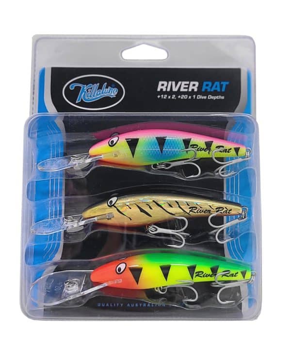 Killalure River Rat Pack 4: two +12 lures and one +20 lure