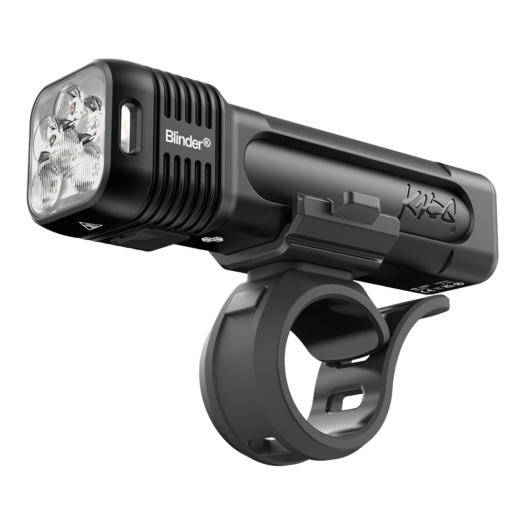 Knog Blinder 1400 front bike light with six LEDs and handlebar mount