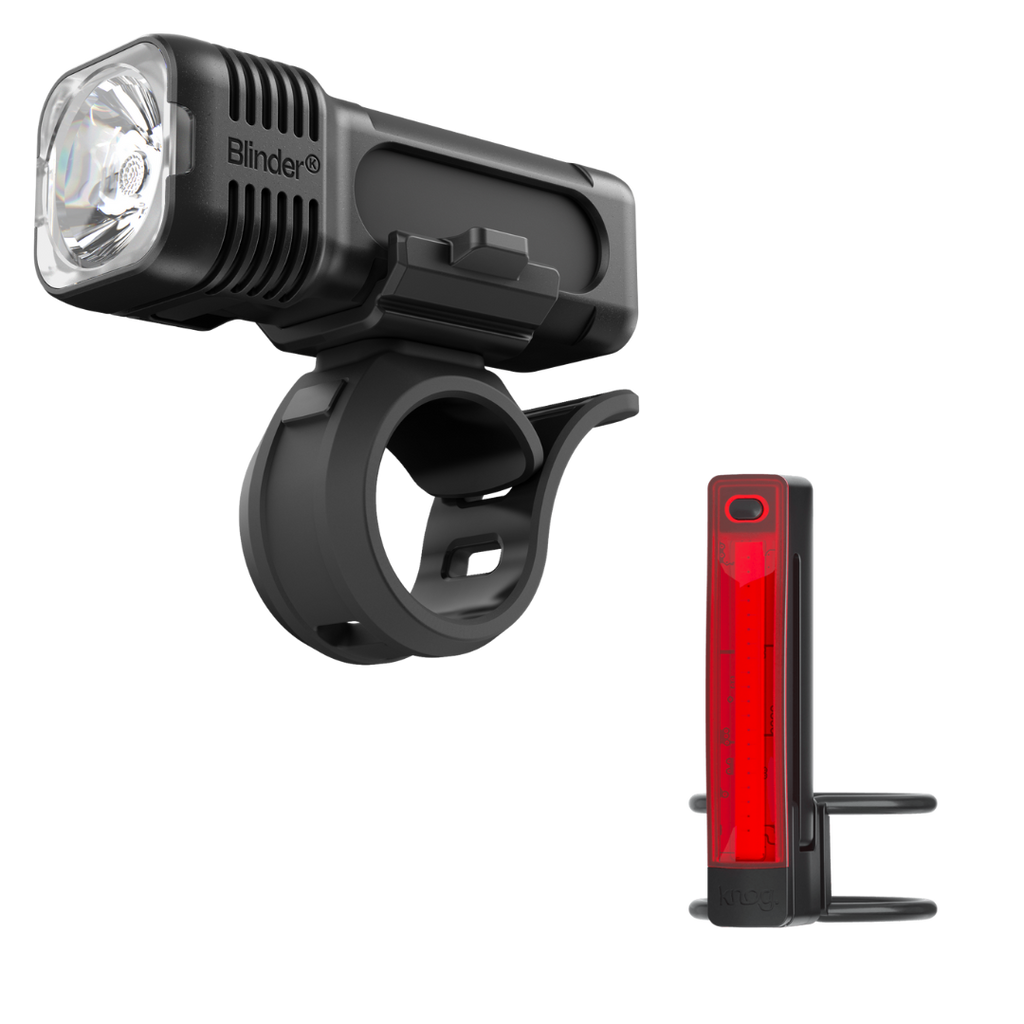 Knog Blinder 400 front light and Plus rear bike light set