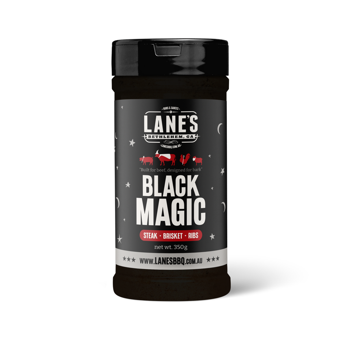 Lane's black magic rub 350 g jar