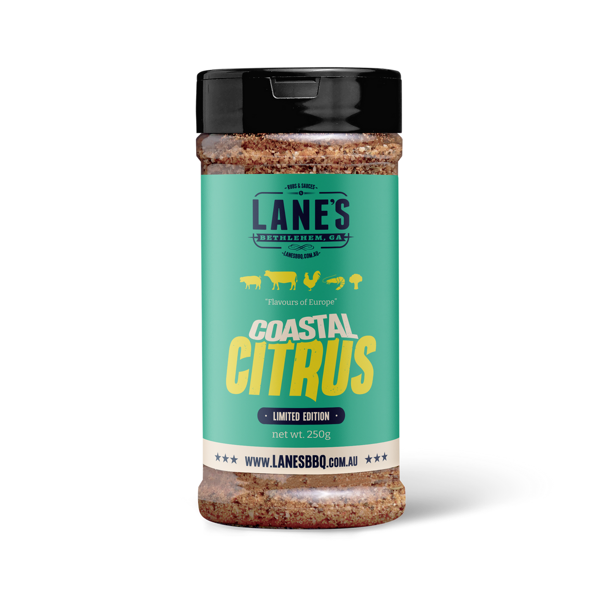 Lane's Coastal Citrus seasoning, 250 g jar
