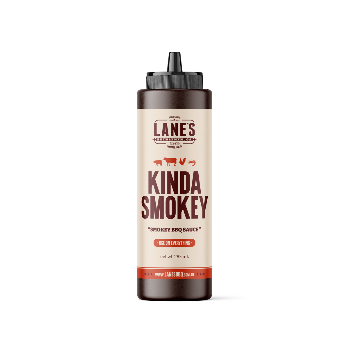 Lane's Kinda Smokey BBQ Sauce, 285 ml squeeze bottle