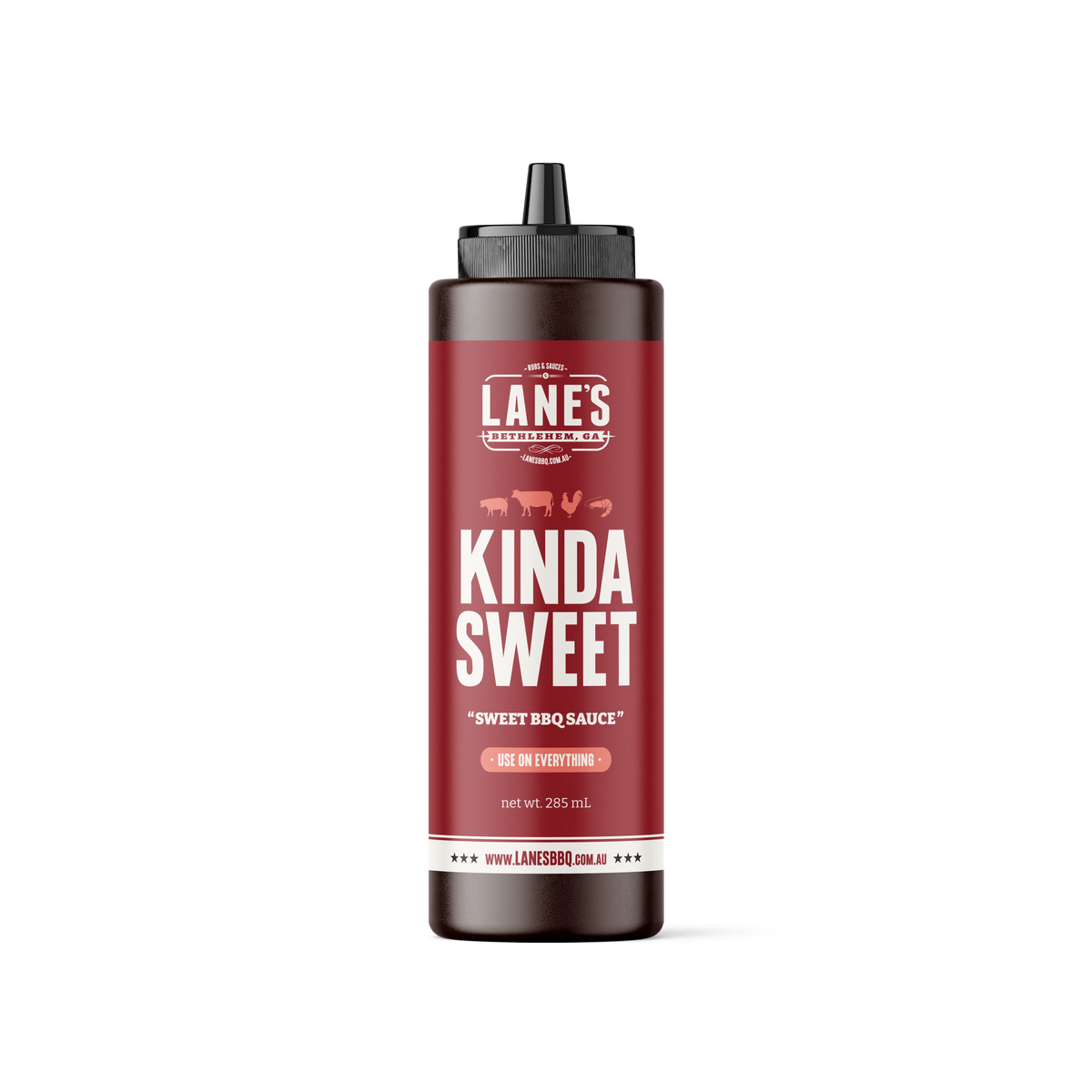 Lane's Kinda Sweet BBQ Sauce, 285 ml squeeze bottle